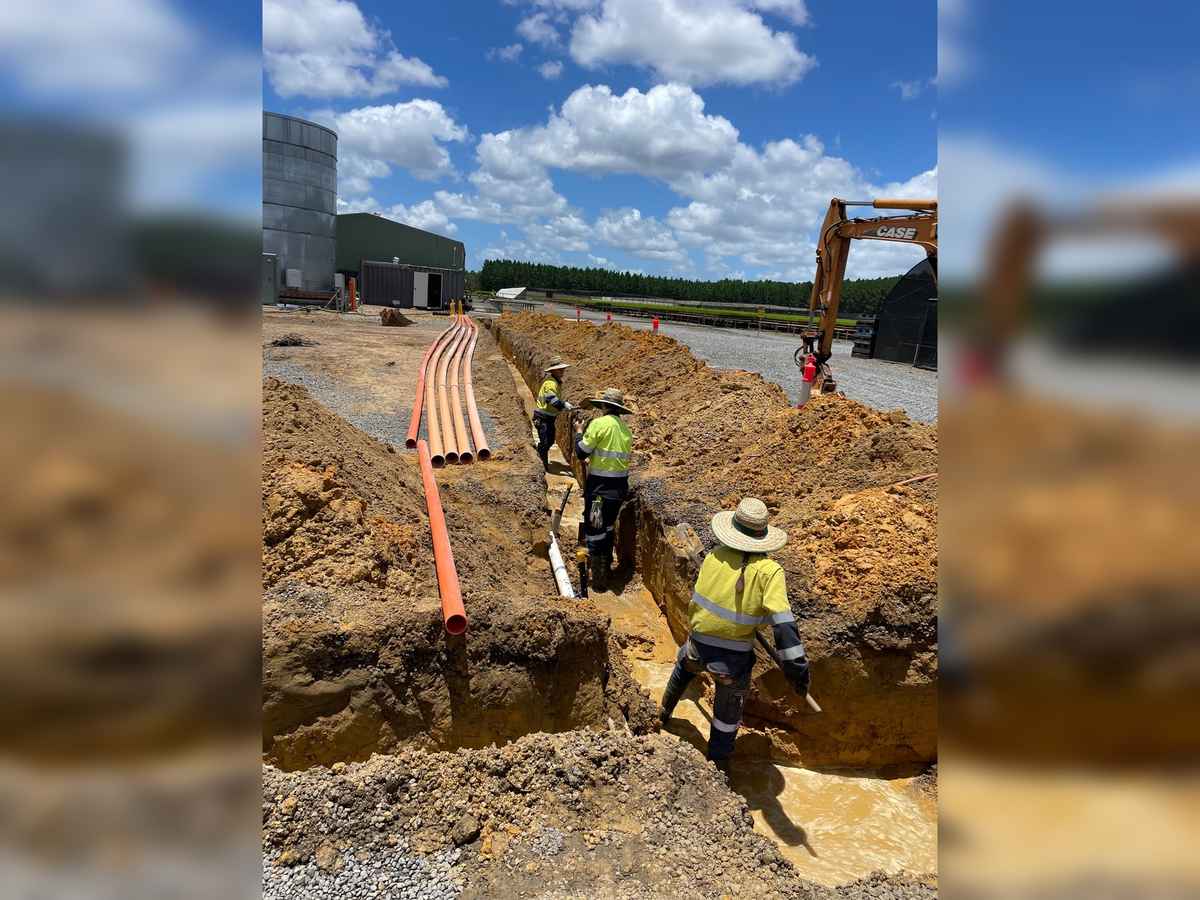 Industrial electrical installation with modern equipment